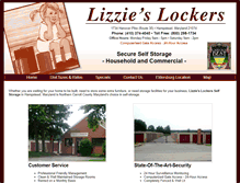 Tablet Screenshot of lizzieslockers.com